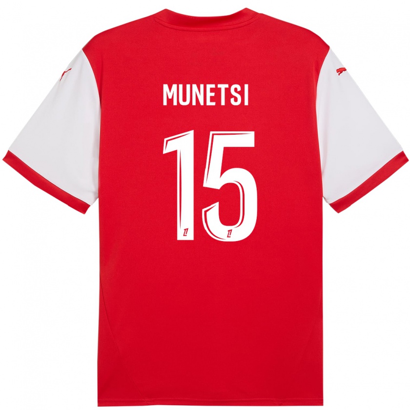 Kandiny Herren Marshall Munetsi #15 Rot Weiß Heimtrikot Trikot 2024/25 T-Shirt