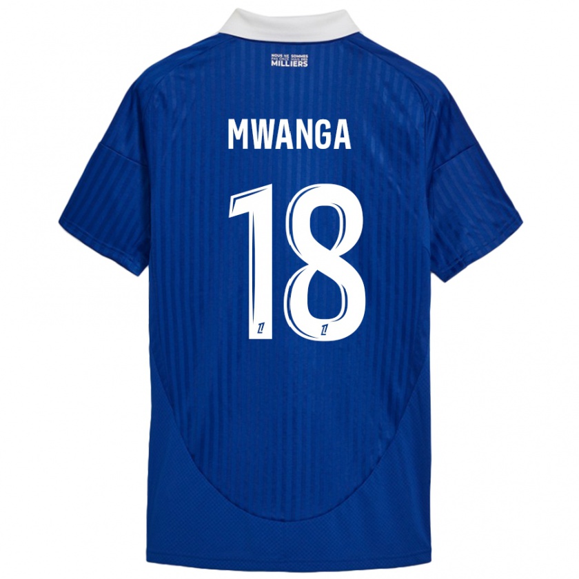 Kandiny Herren Junior Mwanga #18 Blau Weiß Heimtrikot Trikot 2024/25 T-Shirt