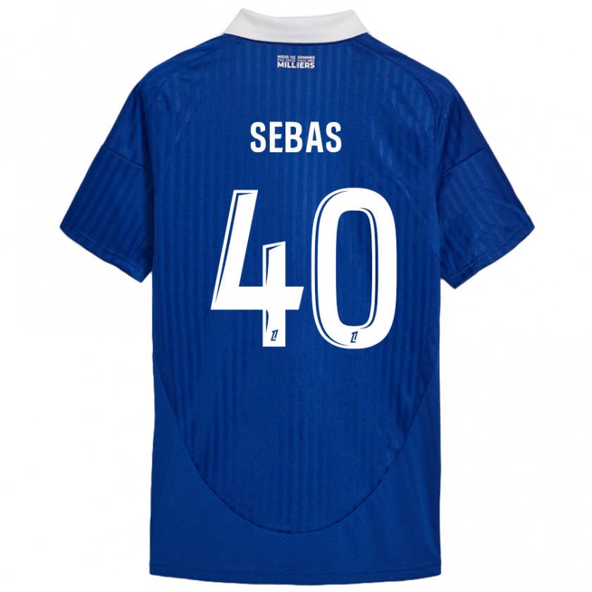 Kandiny Herren Jérémy Sebas #40 Blau Weiß Heimtrikot Trikot 2024/25 T-Shirt