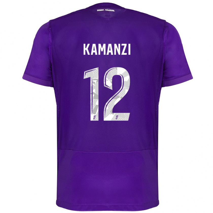 Kandiny Herren Warren Kamanzi #12 Violett Weiß Heimtrikot Trikot 2024/25 T-Shirt