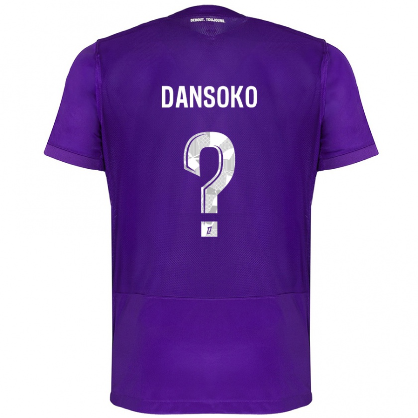 Kandiny Herren Mohamed Dansoko #0 Violett Weiß Heimtrikot Trikot 2024/25 T-Shirt