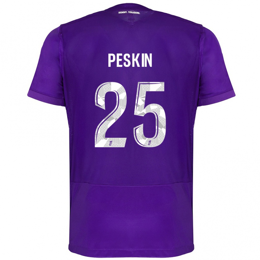 Kandiny Herren Kelso Peskin #25 Violett Weiß Heimtrikot Trikot 2024/25 T-Shirt