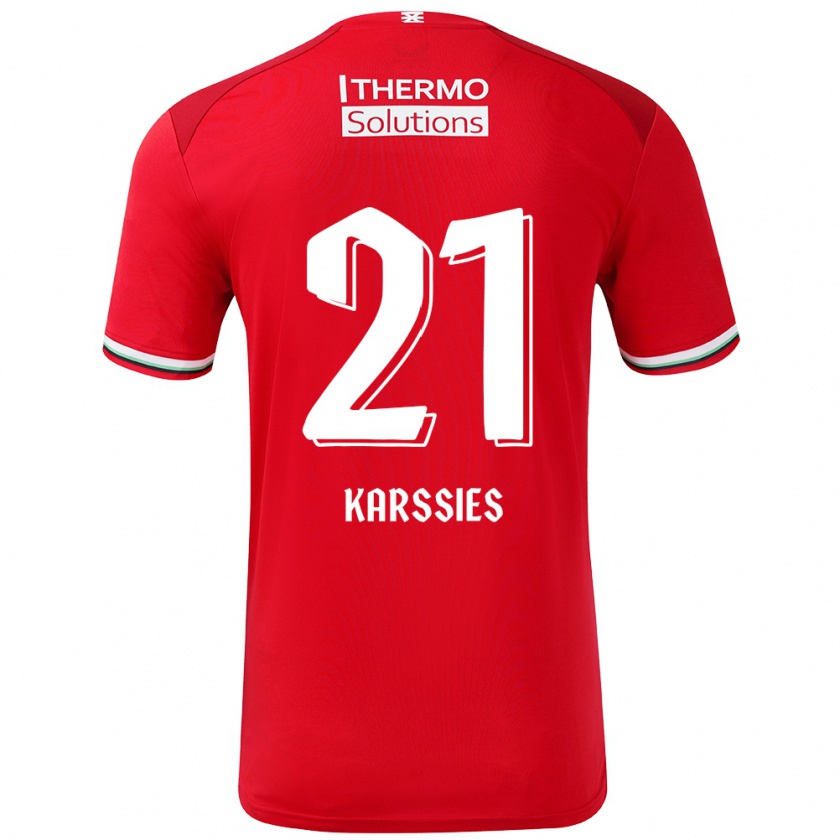 Kandiny Herren Sam Karssies #21 Rot Weiß Heimtrikot Trikot 2024/25 T-Shirt