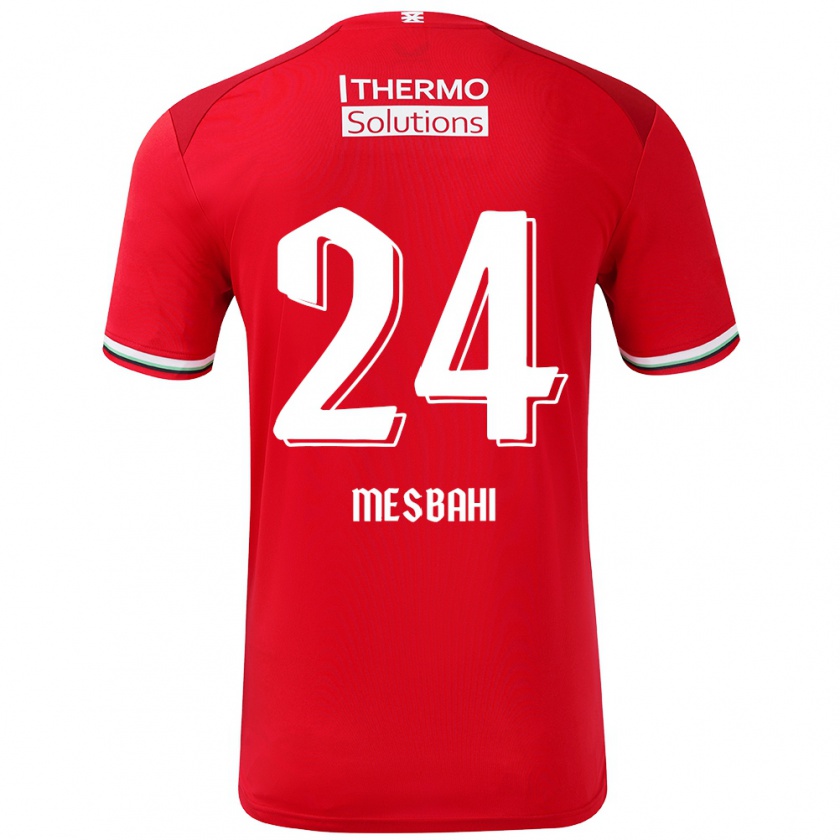 Kandiny Herren Juliën Mesbahi #24 Rot Weiß Heimtrikot Trikot 2024/25 T-Shirt