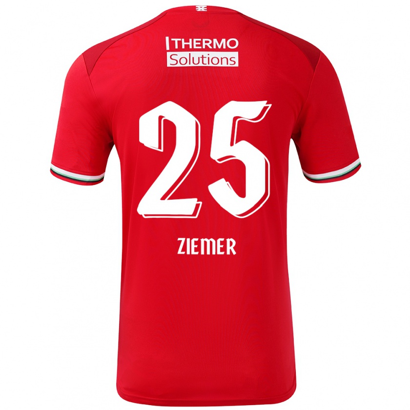 Kandiny Herren Taylor Ziemer #25 Rot Weiß Heimtrikot Trikot 2024/25 T-Shirt