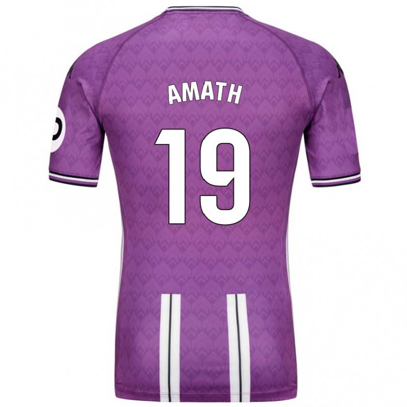 Kandiny Herren Amath Ndiaye #19 Violett Weiß Heimtrikot Trikot 2024/25 T-Shirt