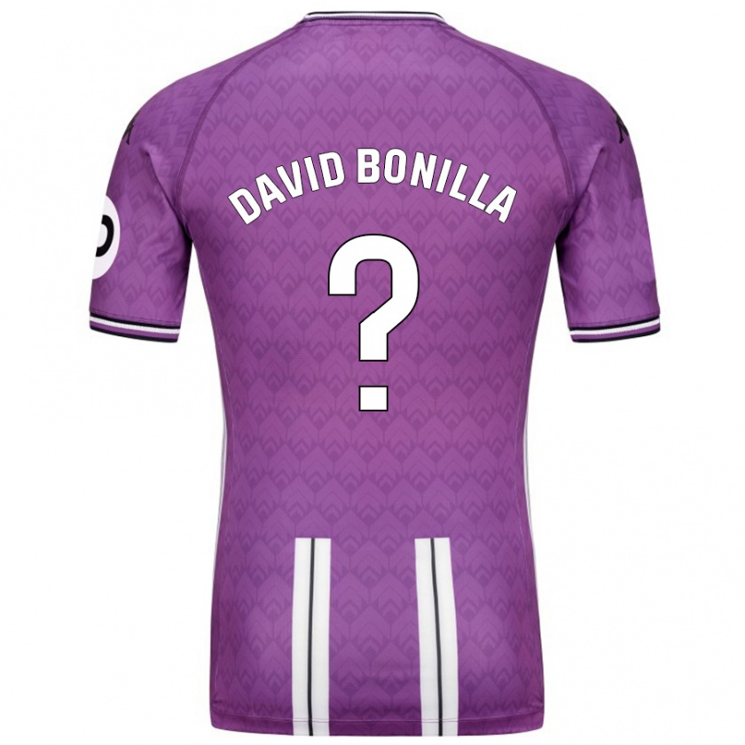 Kandiny Herren Juan David Bonilla #0 Violett Weiß Heimtrikot Trikot 2024/25 T-Shirt