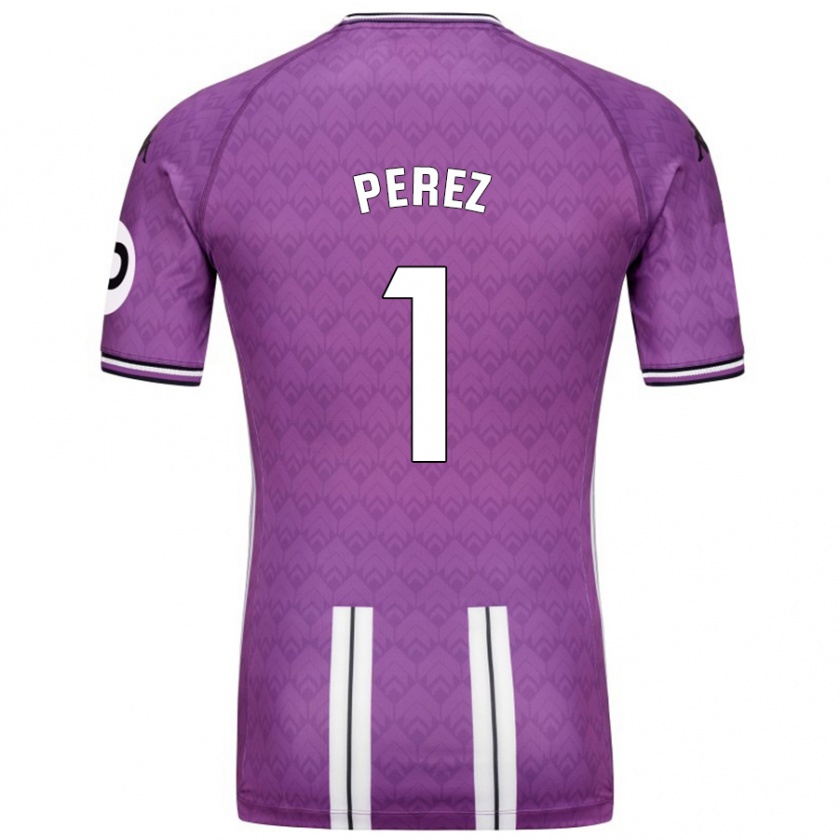 Kandiny Herren Fer Pérez #1 Violett Weiß Heimtrikot Trikot 2024/25 T-Shirt