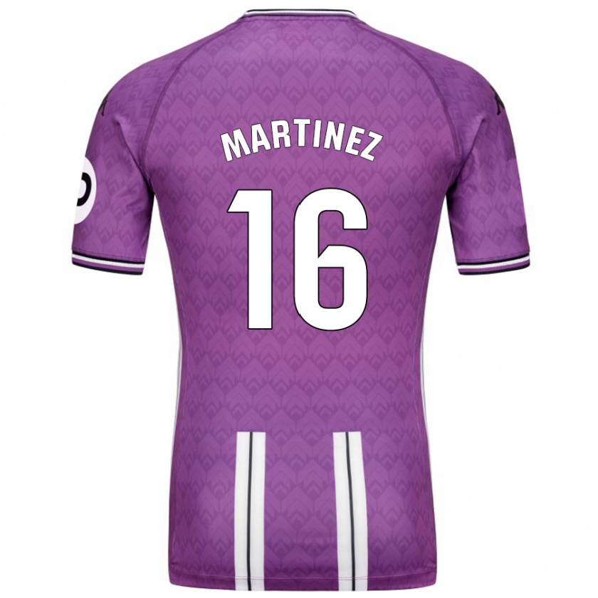 Kandiny Herren Jesús Martínez #16 Violett Weiß Heimtrikot Trikot 2024/25 T-Shirt