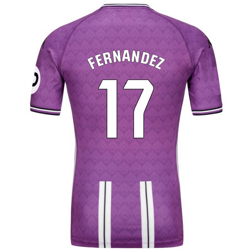 Kandiny Herren Dani Fernández #17 Violett Weiß Heimtrikot Trikot 2024/25 T-Shirt