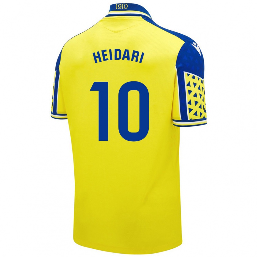 Kandiny Herren Arman Heidari #10 Gelb Blau Heimtrikot Trikot 2024/25 T-Shirt