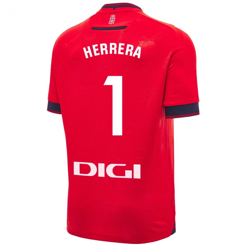 Kandiny Herren Sergio Herrera #1 Rot Weiß Heimtrikot Trikot 2024/25 T-Shirt