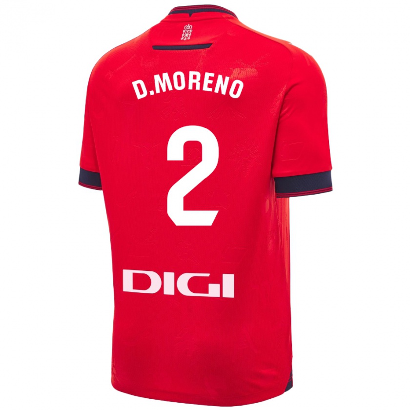 Kandiny Herren Diego Moreno #2 Rot Weiß Heimtrikot Trikot 2024/25 T-Shirt