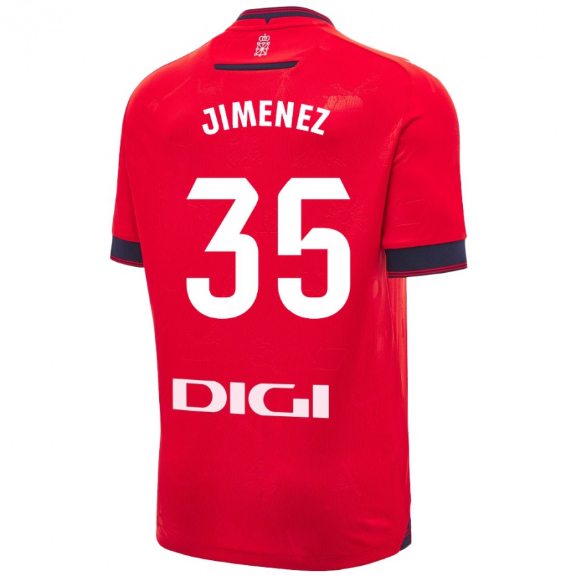 Kandiny Herren Álex Jimenez #35 Rot Weiß Heimtrikot Trikot 2024/25 T-Shirt