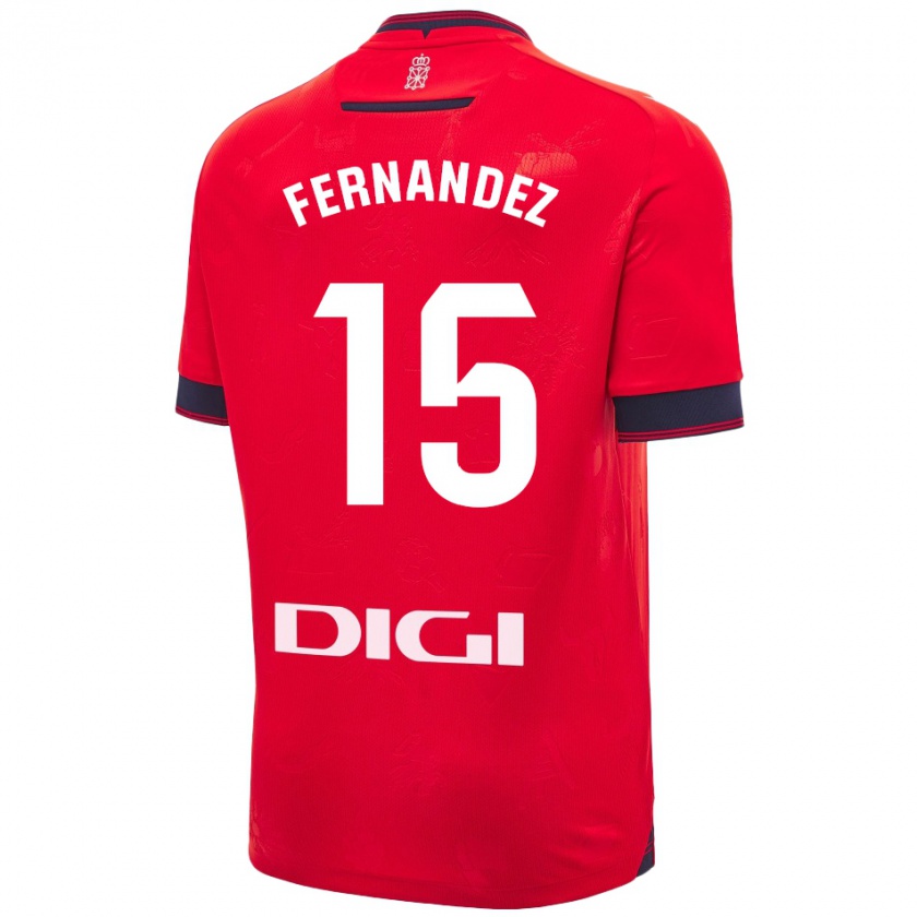 Kandiny Herren Leyre Fernández Sánchez #15 Rot Weiß Heimtrikot Trikot 2024/25 T-Shirt