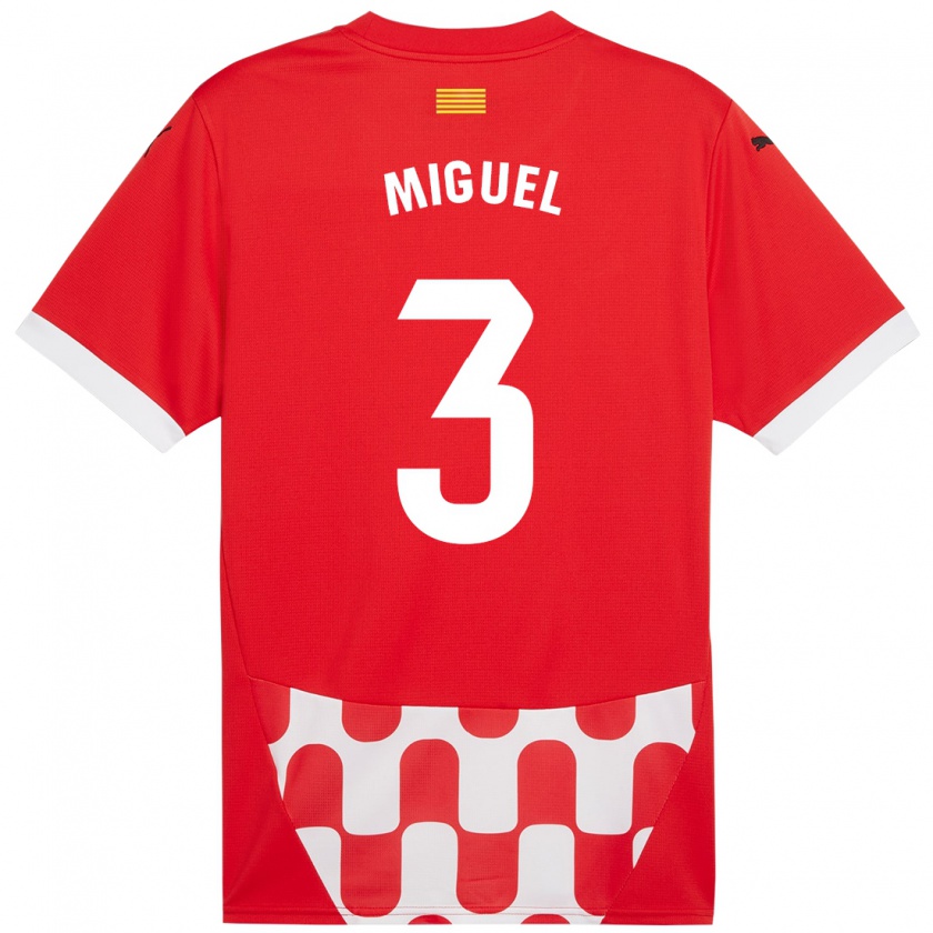 Kandiny Herren Miguel Gutiérrez #3 Rot Weiß Heimtrikot Trikot 2024/25 T-Shirt