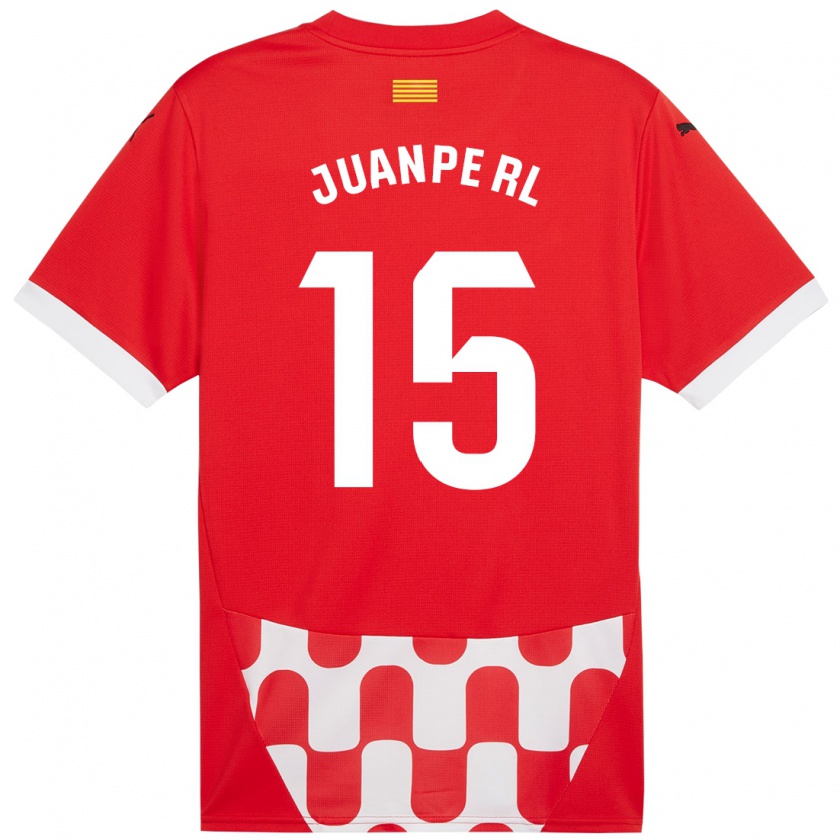 Kandiny Herren Juanpe #15 Rot Weiß Heimtrikot Trikot 2024/25 T-Shirt