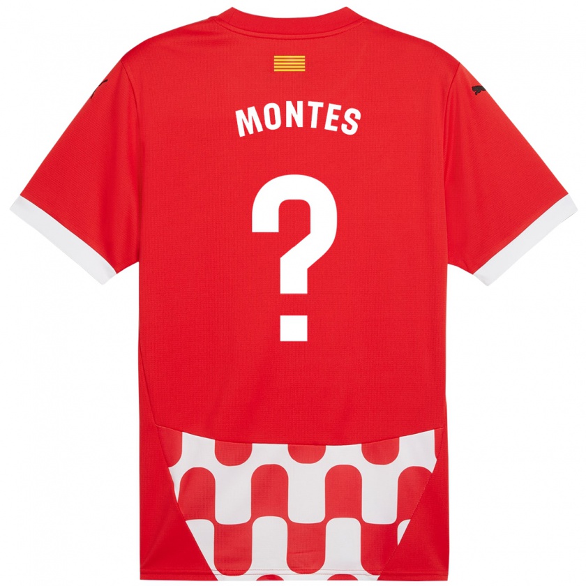 Kandiny Herren Luis Montes #0 Rot Weiß Heimtrikot Trikot 2024/25 T-Shirt