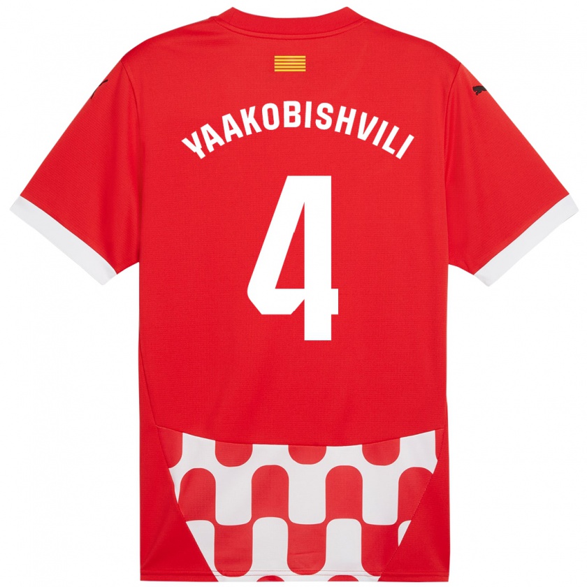 Kandiny Herren Antal Yaakobishvili #4 Rot Weiß Heimtrikot Trikot 2024/25 T-Shirt