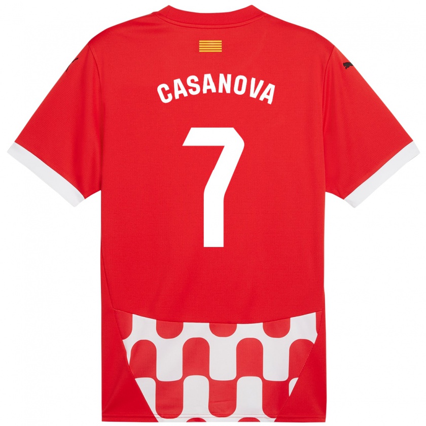 Kandiny Herren Àstrid Casanova #7 Rot Weiß Heimtrikot Trikot 2024/25 T-Shirt