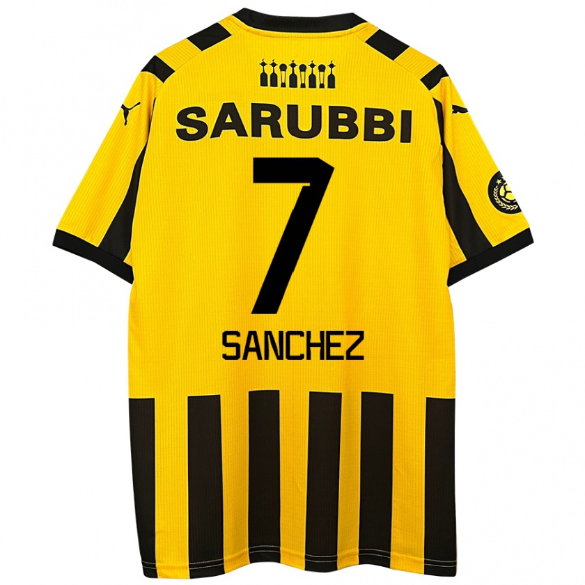 Kandiny Herren Carlos Sánchez #7 Gelb Schwarz Heimtrikot Trikot 2024/25 T-Shirt