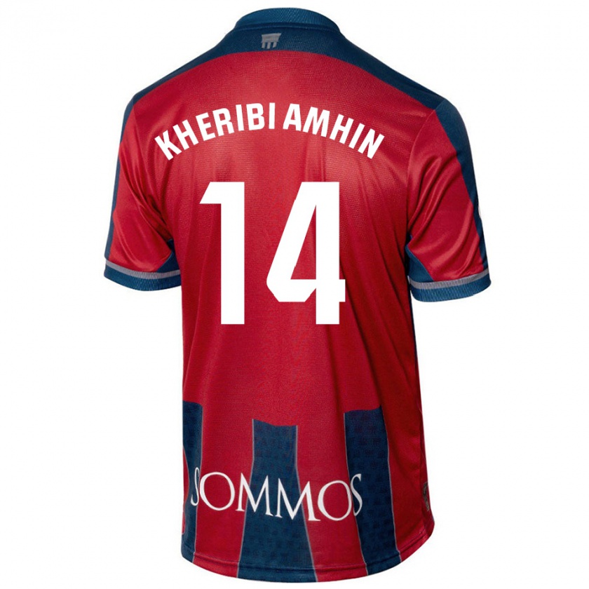 Kandiny Herren Nabil Kheribi Amhin #14 Rot Blau Heimtrikot Trikot 2024/25 T-Shirt