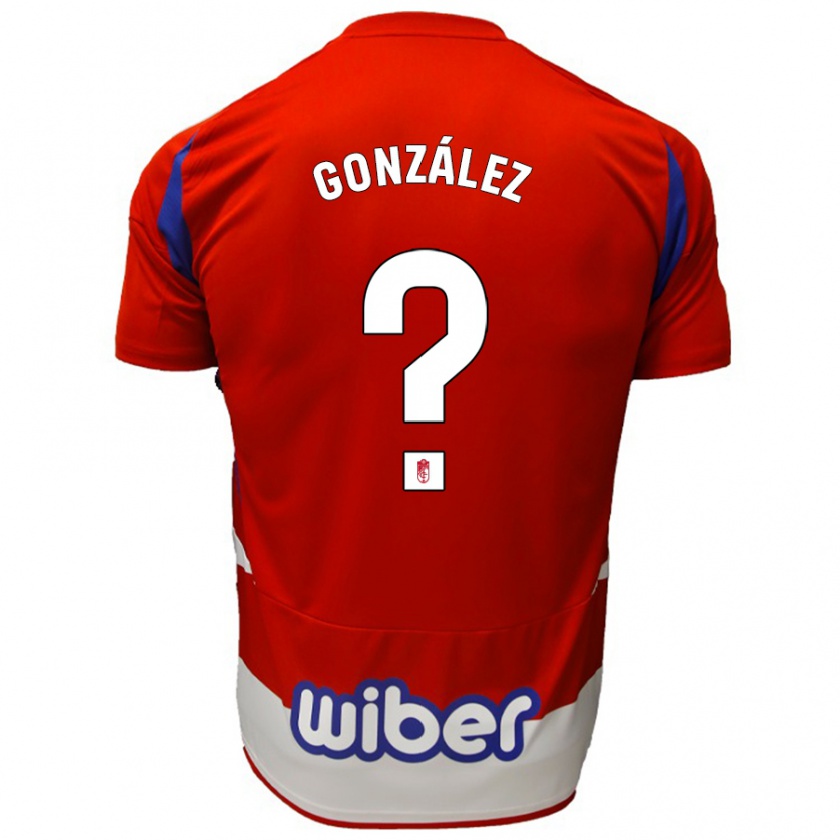 Kandiny Herren Pablo González #0 Rot Weiß Blau Heimtrikot Trikot 2024/25 T-Shirt