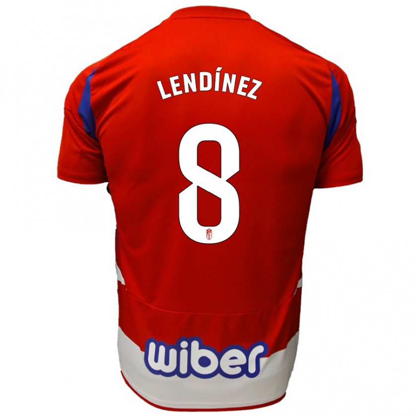 Kandiny Herren Juanma Lendínez #8 Rot Weiß Blau Heimtrikot Trikot 2024/25 T-Shirt