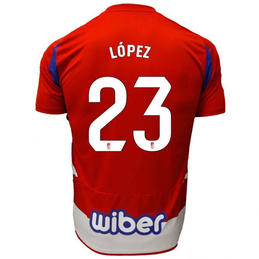 Kandiny Herren Diego López #23 Rot Weiß Blau Heimtrikot Trikot 2024/25 T-Shirt