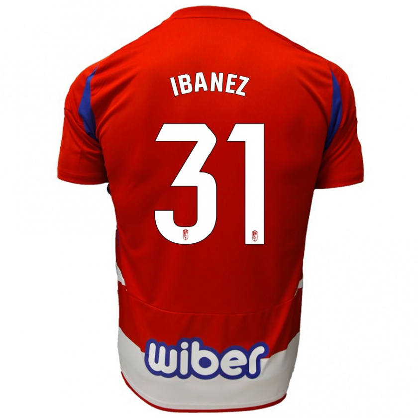 Kandiny Herren Alba Ibáñez #31 Rot Weiß Blau Heimtrikot Trikot 2024/25 T-Shirt