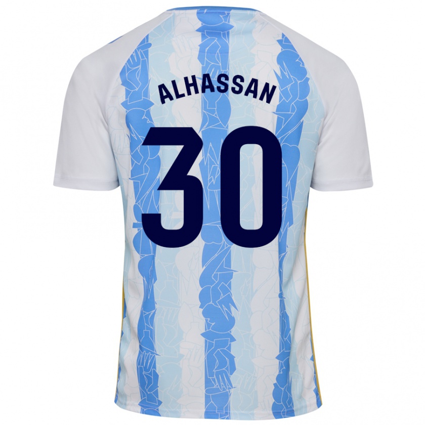 Kandiny Herren Mubarak Alhassan #30 Weiß Blau Heimtrikot Trikot 2024/25 T-Shirt