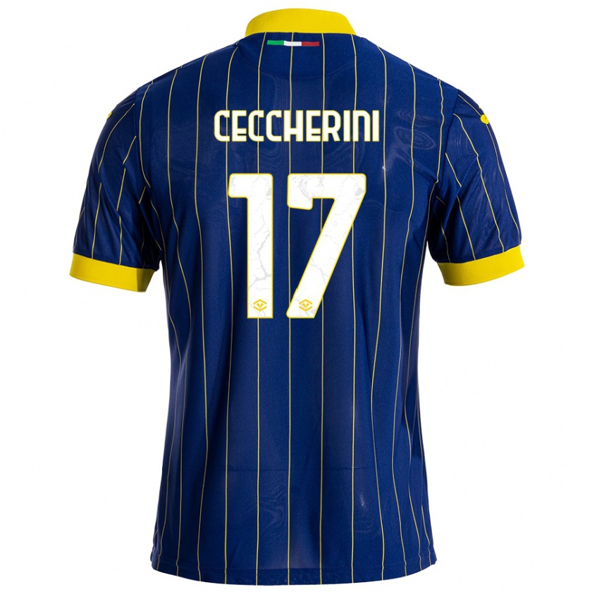 Kandiny Herren Federico Ceccherini #17 Blau Gelb Heimtrikot Trikot 2024/25 T-Shirt