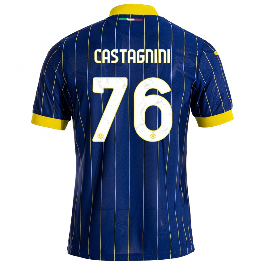 Kandiny Herren Mirko Castagnini #76 Blau Gelb Heimtrikot Trikot 2024/25 T-Shirt