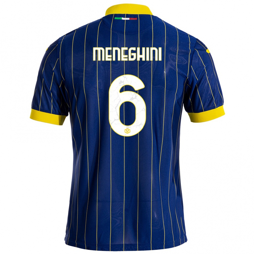 Kandiny Herren Sofia Meneghini #6 Blau Gelb Heimtrikot Trikot 2024/25 T-Shirt