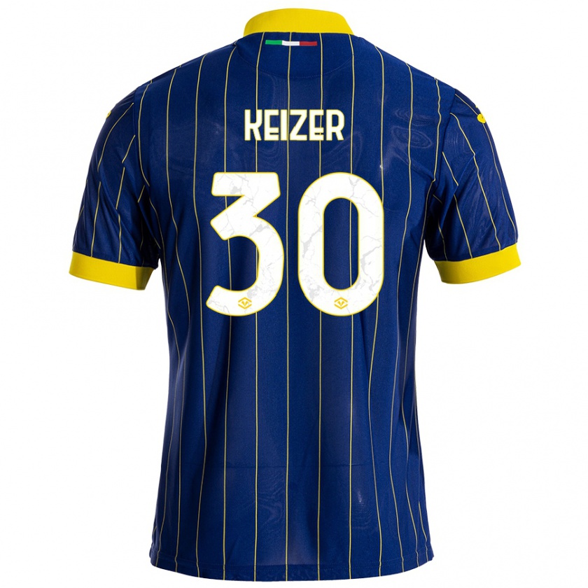 Kandiny Herren Fanny Keizer #30 Blau Gelb Heimtrikot Trikot 2024/25 T-Shirt