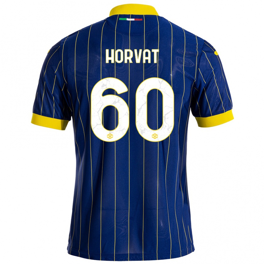 Kandiny Herren Mihaela Horvat #60 Blau Gelb Heimtrikot Trikot 2024/25 T-Shirt