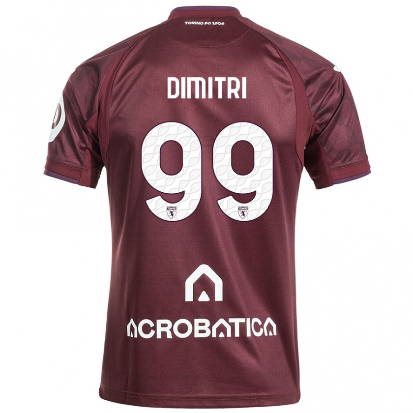 Kandiny Herren Matteo Dimitri #99 Kastanienbraun Weiß Heimtrikot Trikot 2024/25 T-Shirt