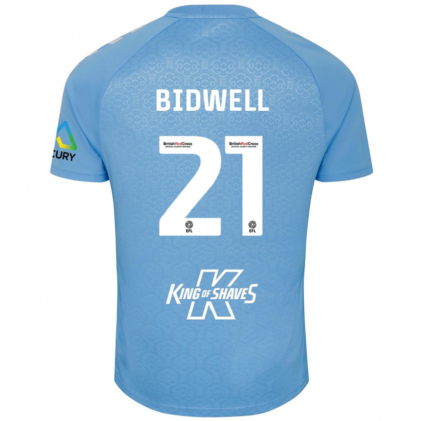 Kandiny Herren Jake Bidwell #21 Blau Weiß Heimtrikot Trikot 2024/25 T-Shirt