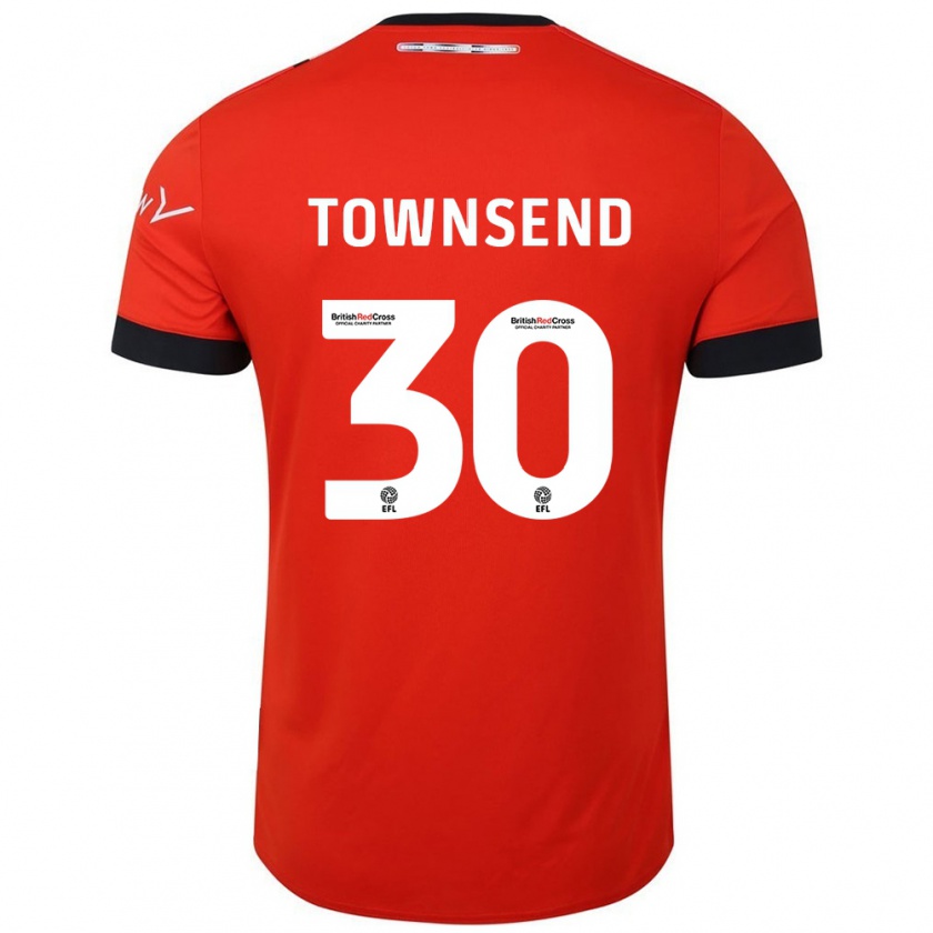 Kandiny Herren Andros Townsend #30 Orange Schwarz Heimtrikot Trikot 2024/25 T-Shirt