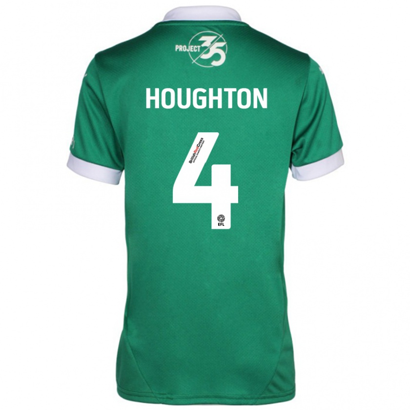 Kandiny Herren Jordan Houghton #4 Grün Weiß Heimtrikot Trikot 2024/25 T-Shirt