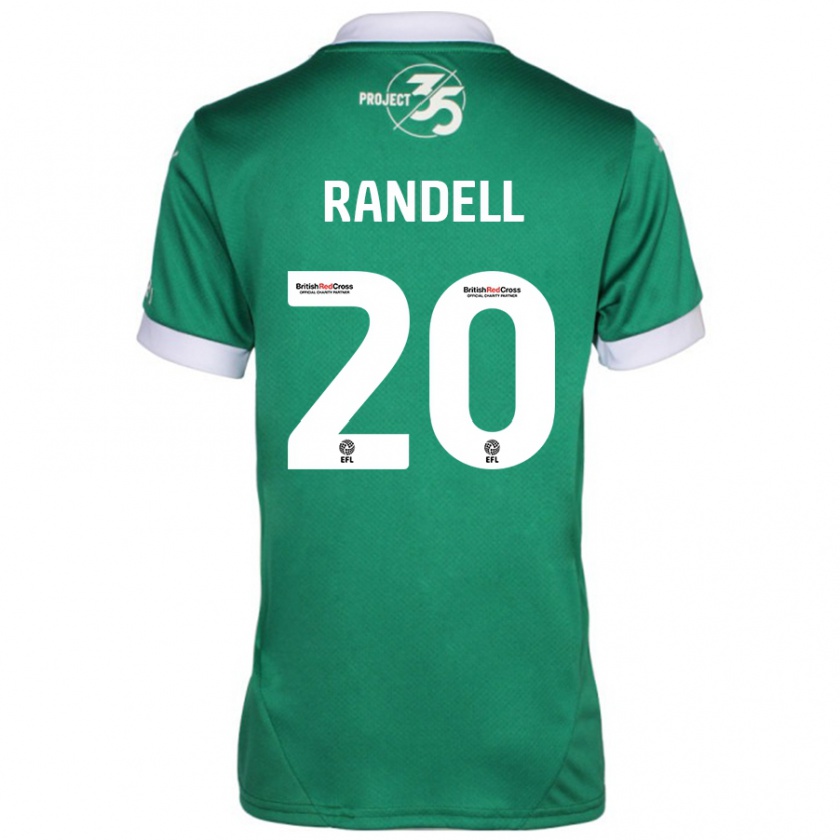 Kandiny Herren Adam Randell #20 Grün Weiß Heimtrikot Trikot 2024/25 T-Shirt