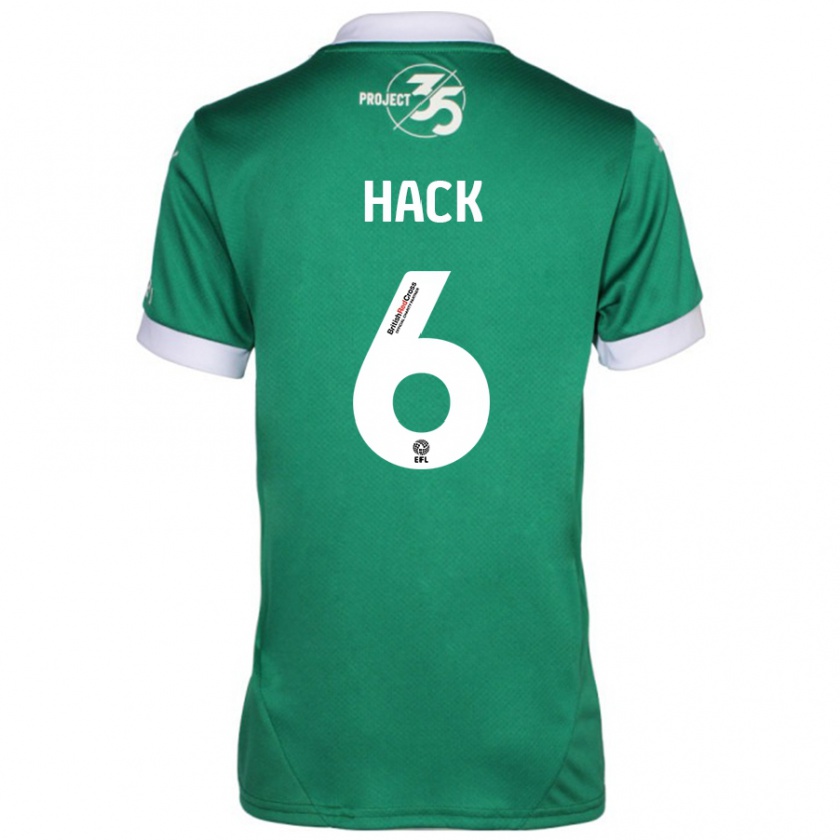 Kandiny Herren Lucy Hack #6 Grün Weiß Heimtrikot Trikot 2024/25 T-Shirt