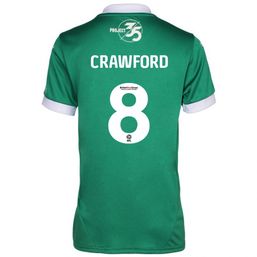 Kandiny Herren Imy Crawford #8 Grün Weiß Heimtrikot Trikot 2024/25 T-Shirt