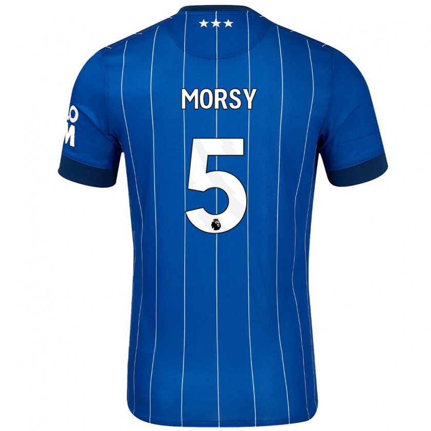 Kandiny Herren Sam Morsy #5 Marineblau Heimtrikot Trikot 2024/25 T-Shirt