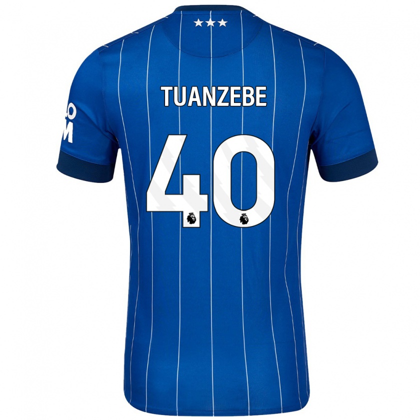 Kandiny Herren Axel Tuanzebe #40 Marineblau Heimtrikot Trikot 2024/25 T-Shirt