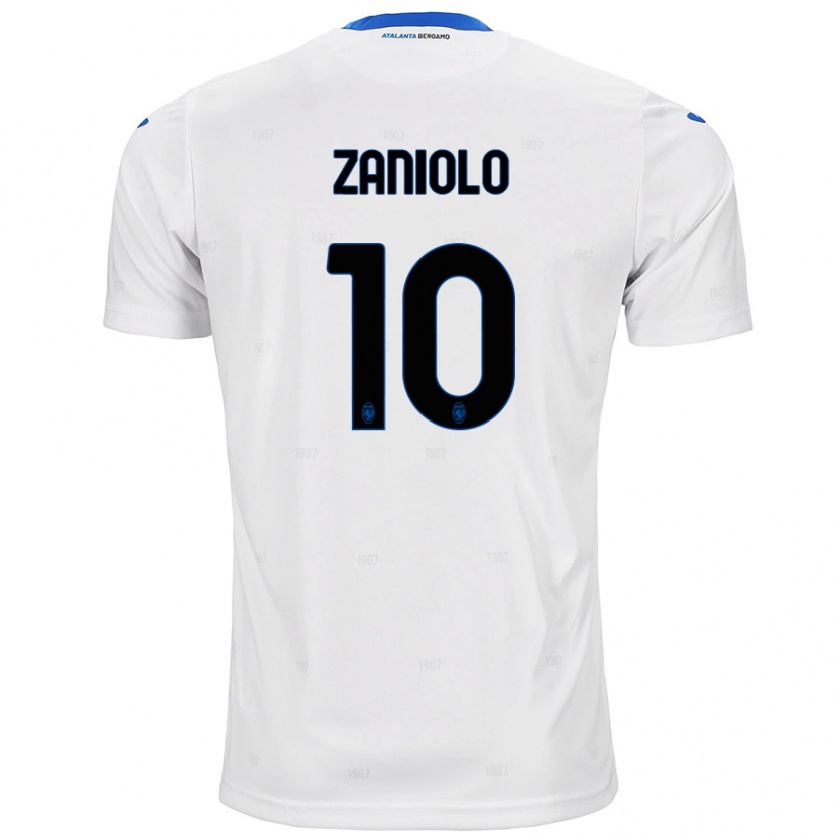 Kandiny Herren Nicolò Zaniolo #10 Weiß Auswärtstrikot Trikot 2024/25 T-Shirt