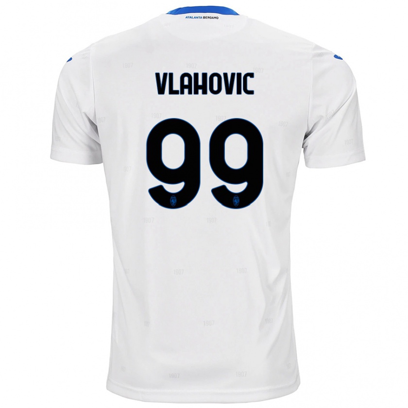 Kandiny Herren Vanja Vlahovic #99 Weiß Auswärtstrikot Trikot 2024/25 T-Shirt