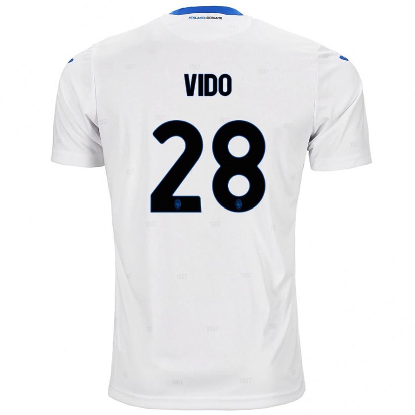 Kandiny Herren Luca Vido #28 Weiß Auswärtstrikot Trikot 2024/25 T-Shirt