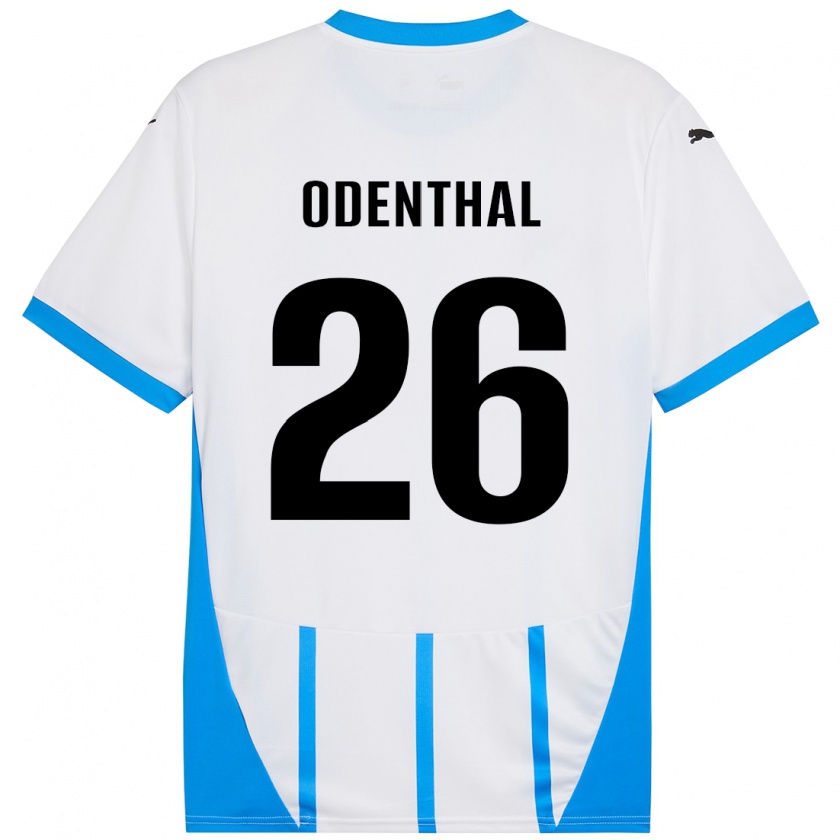 Kandiny Herren Cas Odenthal #26 Weiß Blau Auswärtstrikot Trikot 2024/25 T-Shirt