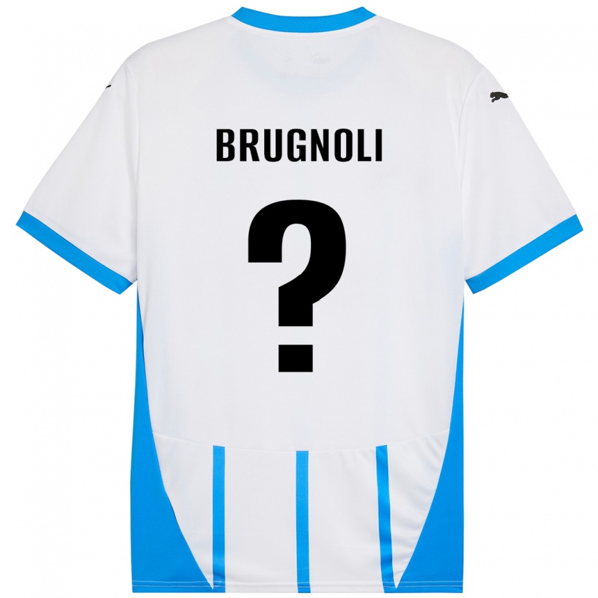 Kandiny Herren Giuseppe Brugnoli #0 Weiß Blau Auswärtstrikot Trikot 2024/25 T-Shirt